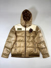 Bobson Jeans Gold Tan Hooded Puffer Jacket  (L/XL) (Detachable Cap)