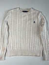 Polo Ralph Lauren | Cream Cable Knit Crew Neck Sweater | (M)
