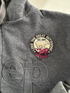 Vintage Jeep Charcoal Grey Sherpa Lined Zip-Up Hoodie