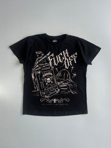 HYRAW “F*%k Off” Gothic Graphic T-Shirt (S)