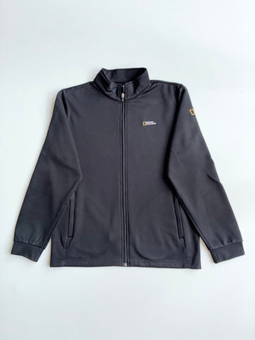 National Geographic Fleece-Lined Track Jacket – Black | (M)