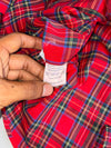 Emmanuel Schvili Disney Donald Duck Embroidered Tartan Flannel Shirt (M)