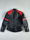 JG Elleveco Red & Black Racer Leather Jacket (M/L)