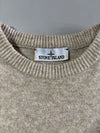 Stone Island Oatmeal Beige Wool Crewneck Sweater – Compass Badge (M)