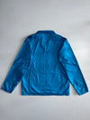 Adidas ClimaProof Vintage Blue & Navy 3-Stripe Full-Zip Windbreaker Jacket (L)