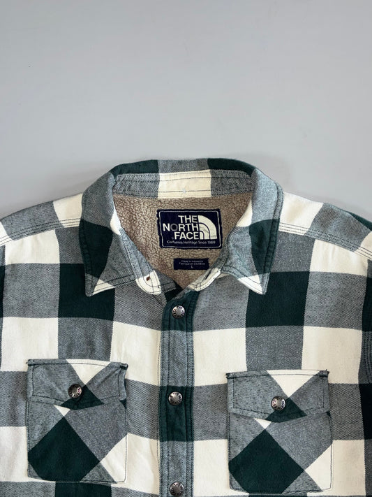 The North Face Buffalo Plaid Sherpa-Lined Flannel Shirt Jacket (XL)