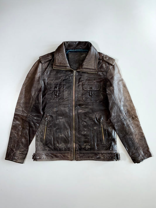 The Real Superdry Premium Original Pure Leather Jacket (M)