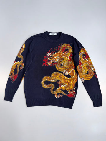 ZPlayboy Japan Dragon Knit – Heavy Graphic Sweater (RARE) (S/M)