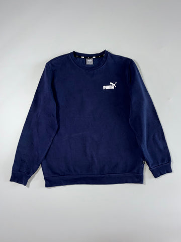 Puma | Navy Blue Essential Logo Sweatshirt | (M)
