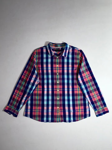 Tommy Hilfiger | Multicolor Madras Plaid Classic Fit Shirt (M)