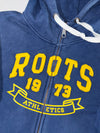 Roots Athletics 1973 Embroidered Full Zip Hoodie – Navy Blue, (S)