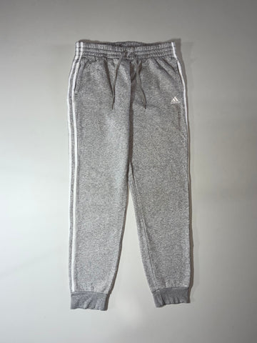Adidas Heather Grey 3-Stripes Fleece Joggers (W:32) (L:41)
