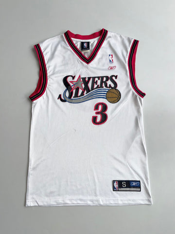 Vintage Reebok NBA Philadelphia 76ers Allen Iverson #3 Jersey – White (L)