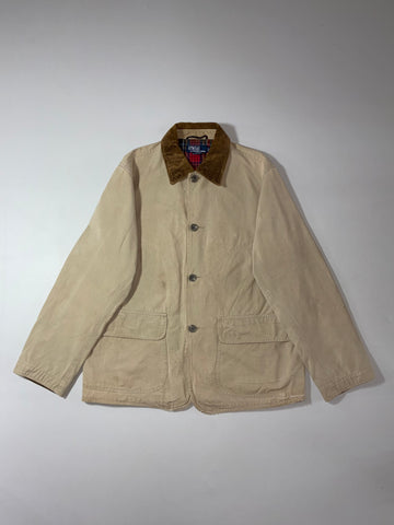 Vintage Polo Ralph Lauren Canvas Barn Chore Jacket – Corduroy Collar (XL)