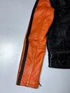 Orange & Black Leather Racing 
Vintage  Jacket (XS)