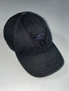 NBA Chicago Bulls Tonal Black Embroidered Logo Cap (Adjustable)