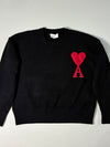 Ami Paris Ami de Coeur Big Heart Logo Knit Sweater – (L)