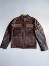ZVintage Fabiani Pure Leather Utility Bomber Jacket RARE (L)