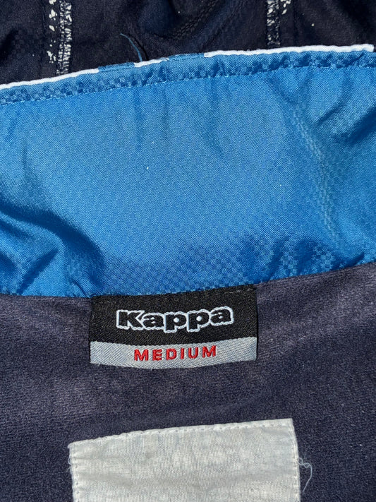 Vintage Kappa Aerotec Colour Block Hooded Windbreaker – Navy/Sky Blue/White (XL)