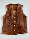 Vintage SH Galina Brown Leather Western Vest (S)