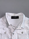 Legendary Rawyalty White Distressed Denim Sleeveless Vest Laconia 2020 Bike Week (M)