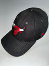 Vintage New Era Chicago Bulls Black Logo Cap (Adjustable)