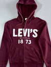 Levi’s | 1873 Logo Zip-Up Hoodie | Maroon | check tag (M)