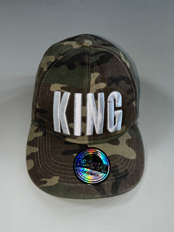 The camo "KING" snapback (Adjustable)