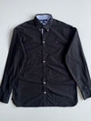 Tommy Hilfiger Custom Fit Solid Black Button-Up Shirt (L)