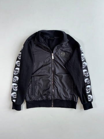 Philipp Plein Black Skull Tape Track Jacket (M)