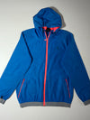 Adidas Hooded Windbreaker – Blue/Neon Coral (L)