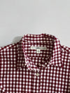 Tommy Hilfiger Gingham Check Button-Up Shirt – Maroon/White – (XXS)