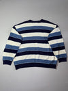 Lacoste Navy Blue Cream Striped Knit Sweater (2XL/3XL)