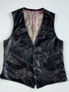 Vintage Selbach Black Leather Button-Up Vest (S)