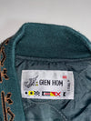 Vintage Gien Hom Italy Japanese Ukiyo-e Geisha Art Print Bomber Jacket – Teal (L)