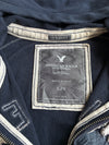 Vintage American Eagle Navy Zip-Up Graphic Hoodie (L)