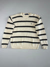 Polo Ralph Lauren Cream Striped Crewneck Sweater (L/XL)