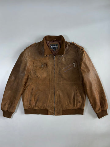 Flavour Premium Original Leather Jacket (2XL)