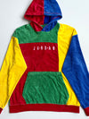 Vintage Jordan Multicolour Colour Block Terry Pullover Hoodie (L/XL)