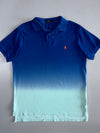 Polo Ralph Lauren Ombre Dip-Dye Short Sleeve Polo — Royal Blue/Mint (XL)