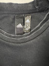 Adidas Chest Logo Crewneck Sweatshirt with Side Zip Detail — Black  (S)