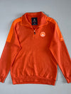“Yachting Normandie Orange Colorblock Quarter Zip Sweatshirt”(M)