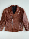 Vintage Master Town Brown Leather Biker Jacket (M)