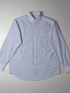 Lacoste Blue & White Striped Button-Up Shirt  (XL)