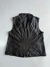 Bonita Leather Womens Moto Vest (L)