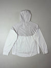 Vintage Nike White Grey Hooded Windrunner Jacket (M)