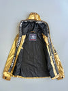 Jizo Bosatsu Enma-Jizo Metallic Gold Hooded Windbreaker Jacket Japanese Streetwear Stay (S/M)