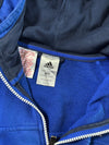 Vintage Adidas Royal Blue 3-Stripe Zip-Up Hoodie (XS)