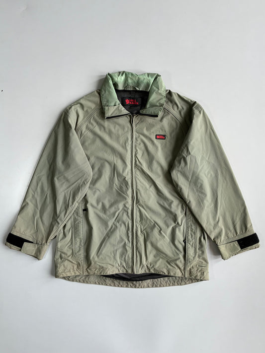Fjällräven Sage Green Outdoor Jacket | Lightweight Zip-Up Hiking Jacket (XL)