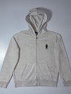 Polo Ralph Lauren Bear Logo Zip-Up Hoodie –Grey, Size (M)